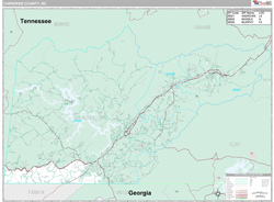 Cherokee County, NC Wall Map