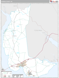 Chowan County, NC Wall Map