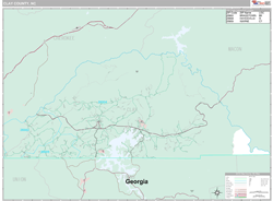 Clay County, NC Wall Map