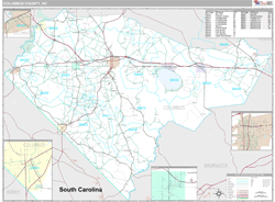 Columbus County, NC Wall Map