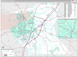 Cumberland County, NC Wall Map