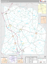 Duplin County, NC Wall Map