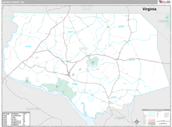 Gates County, NC Wall Map