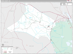 Jones County, NC Wall Map