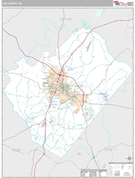 Lee County, NC Wall Map