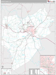 Lenoir County, NC Wall Map
