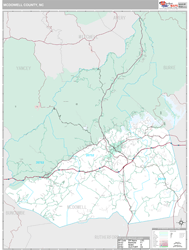 McDowell County, NC Wall Map
