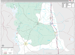 Montgomery County, NC Wall Map