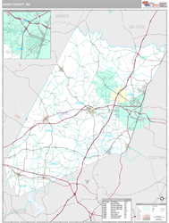 Nash County, NC Wall Map