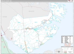 Pamlico County, NC Wall Map