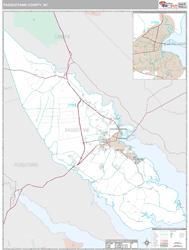 Pasquotank County, NC Wall Map