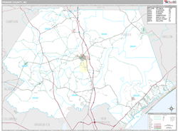 Pender County, NC Wall Map