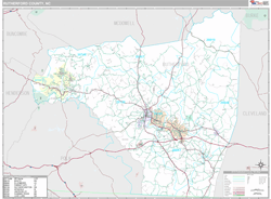 Rutherford County, NC Wall Map