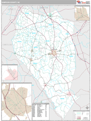 Sampson County, NC Wall Map