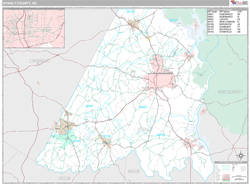 Stanly County, NC Wall Map