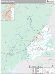 Transylvania County, NC Wall Map