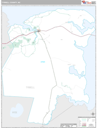 Tyrrell County, NC Wall Map