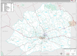 Wilkes County, NC Wall Map