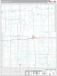 Barnes County, ND Wall Map