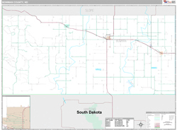 Bowman County, ND Wall Map