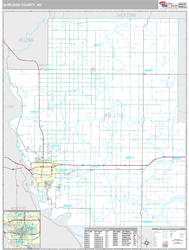 Burleigh County, ND Wall Map