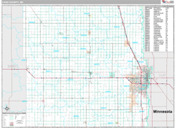 Cass County, ND Wall Map