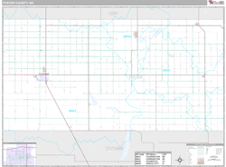 Foster County, ND Wall Map