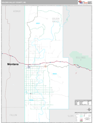 Golden Valley County, ND Wall Map