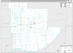 Grant County, ND Wall Map