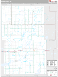 Kidder County, ND Wall Map