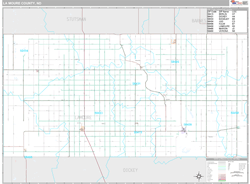 La Moure County, ND Wall Map