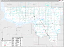 McLean County, ND Wall Map