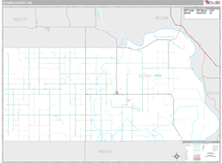 Oliver County, ND Wall Map