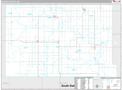 Sargent County, ND Wall Map