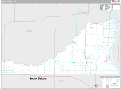 Sioux County, ND Wall Map