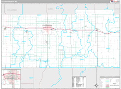 Stark County, ND Wall Map