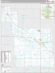 Ward County, ND Wall Map