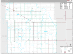 Wells County, ND Wall Map