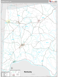 Adams County, OH Wall Map