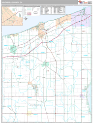 Ashtabula County, OH Wall Map