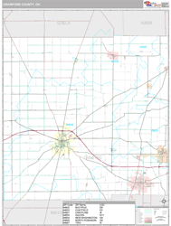 Crawford County, OH Wall Map