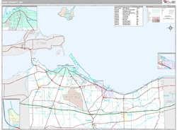 Erie County, OH Wall Map