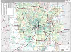 Franklin County, OH Wall Map