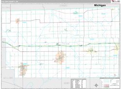 Fulton County, OH Wall Map