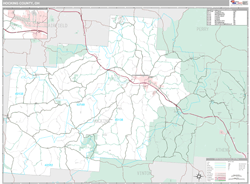 Hocking County, OH Wall Map