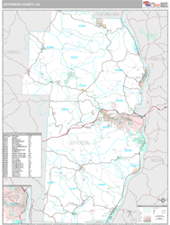 Jefferson County, OH Wall Map