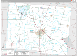 Logan County, OH Wall Map