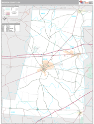 Madison County, OH Wall Map