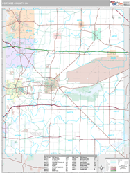 Portage County, OH Wall Map
