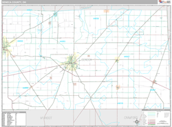 Seneca County, OH Wall Map